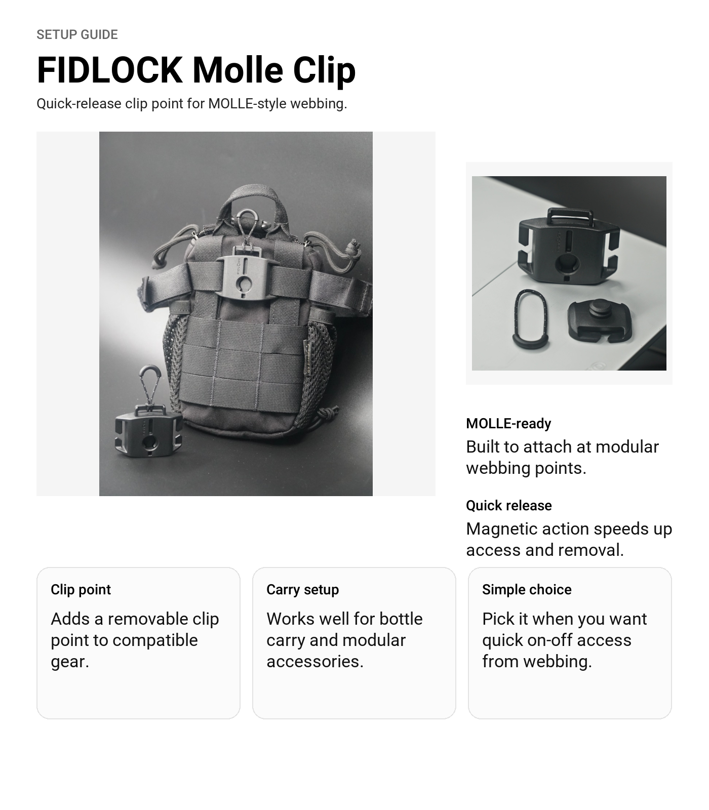 GEAR050 FIDLOCK Molle Clip compatibility guide v1