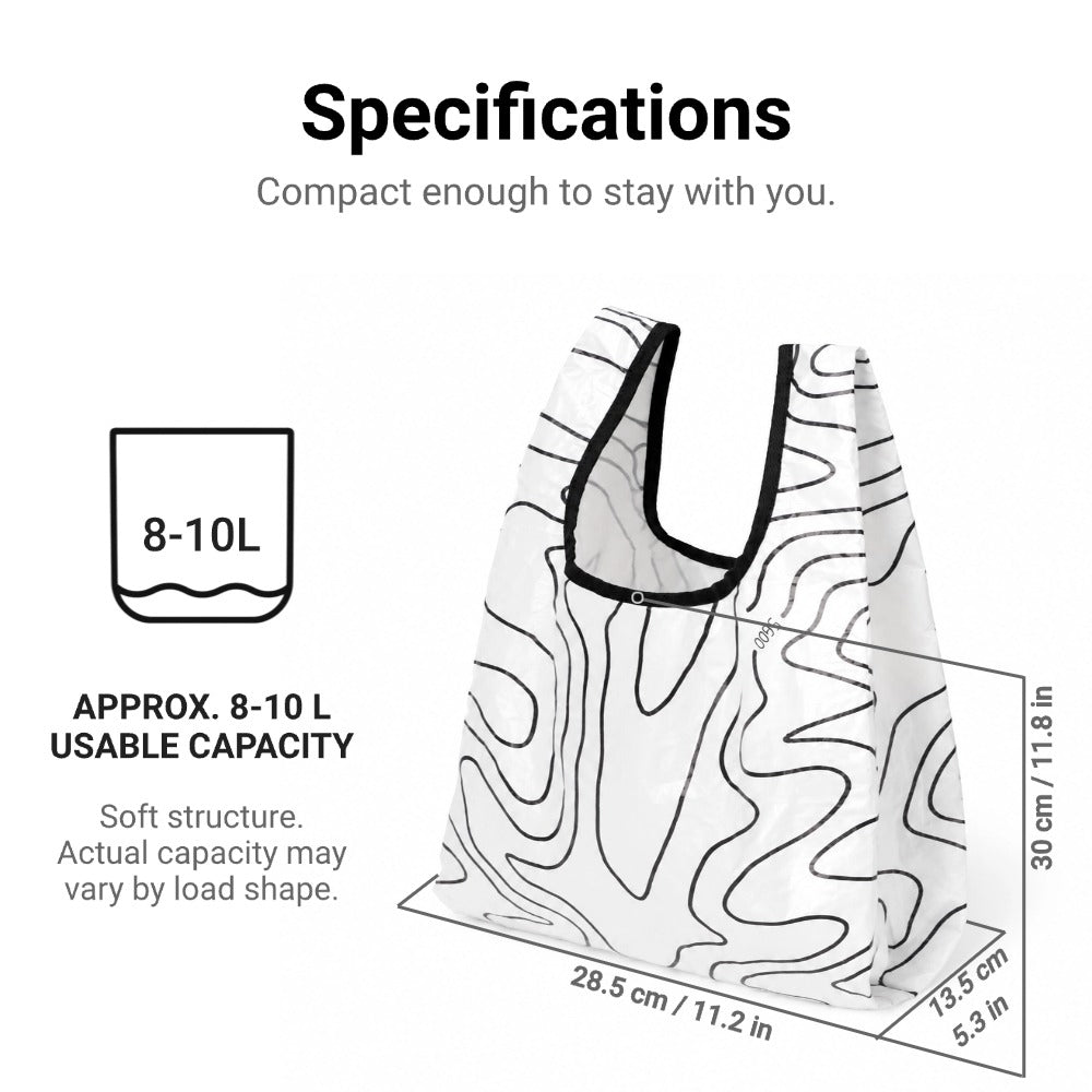 PAPERLITE Drift Tote capacity and size details