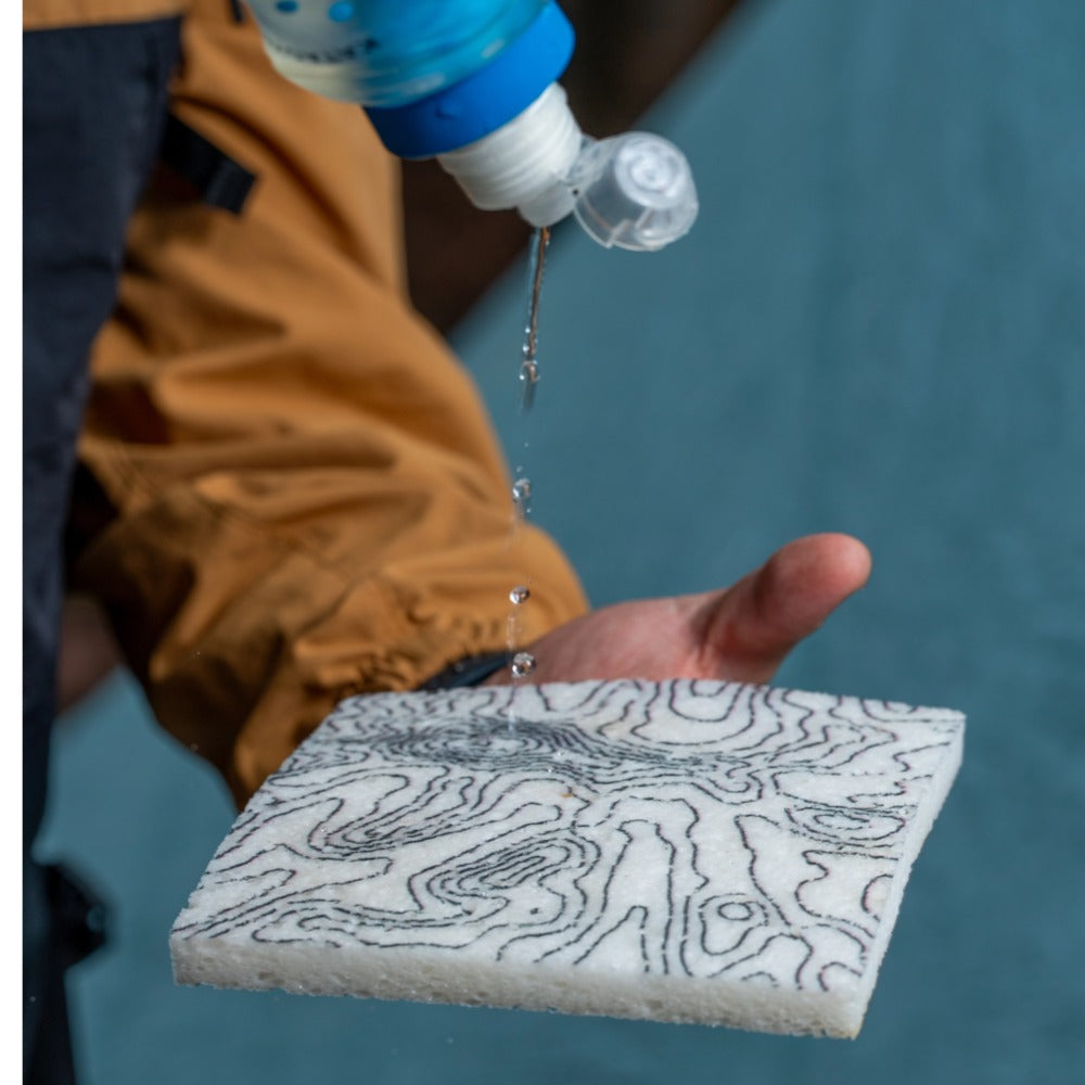 Tent Condensation Sponge absorbency demonstration