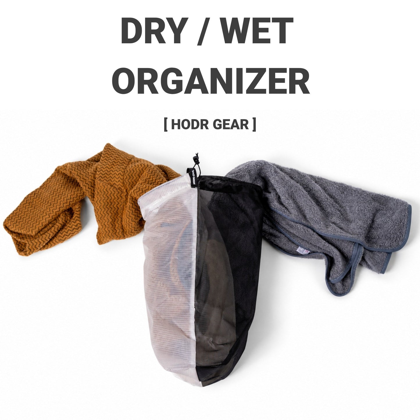 HODR Dry/Wet Organizer with packed clothing
