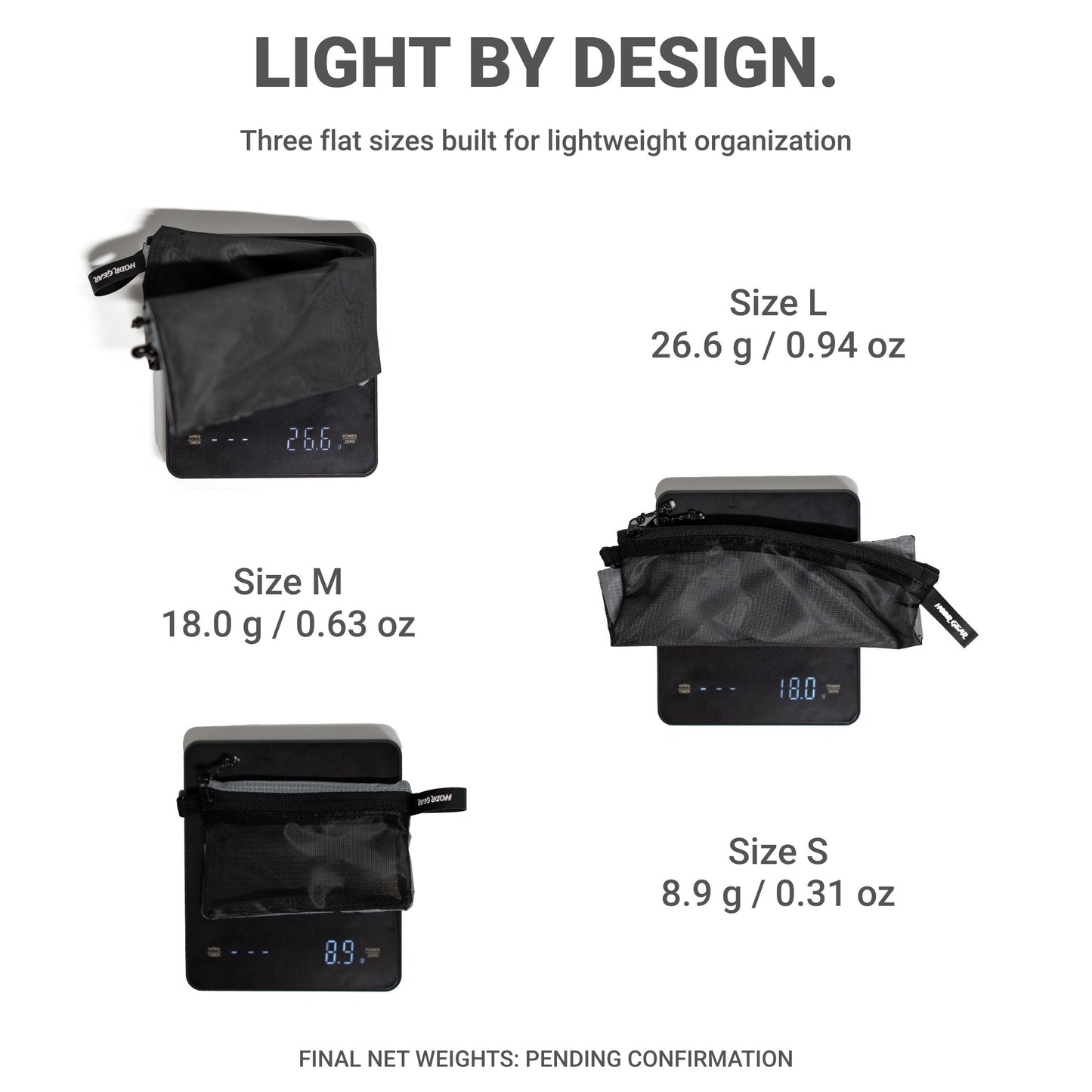 HODR Mesh Flat Pouch visible mesh front