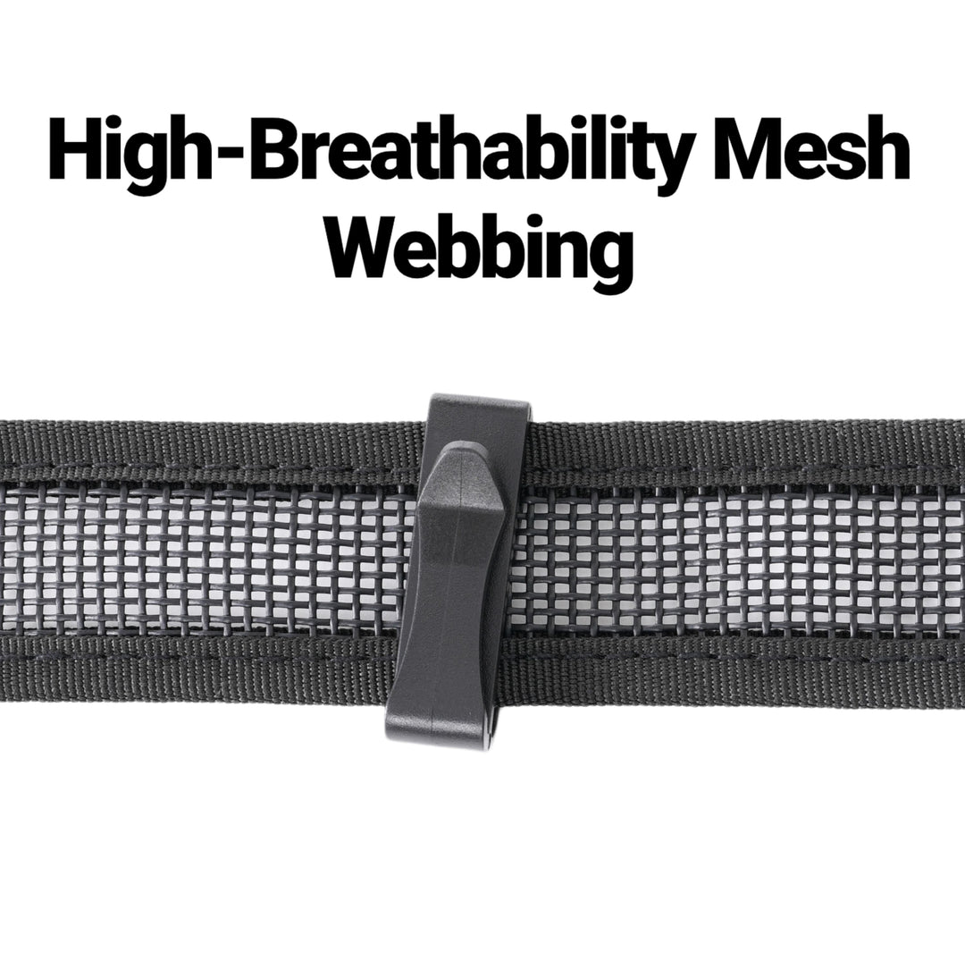HODRGEAR tactical belt high-breathability mesh webbing, 44g FIDLOCK® fastener