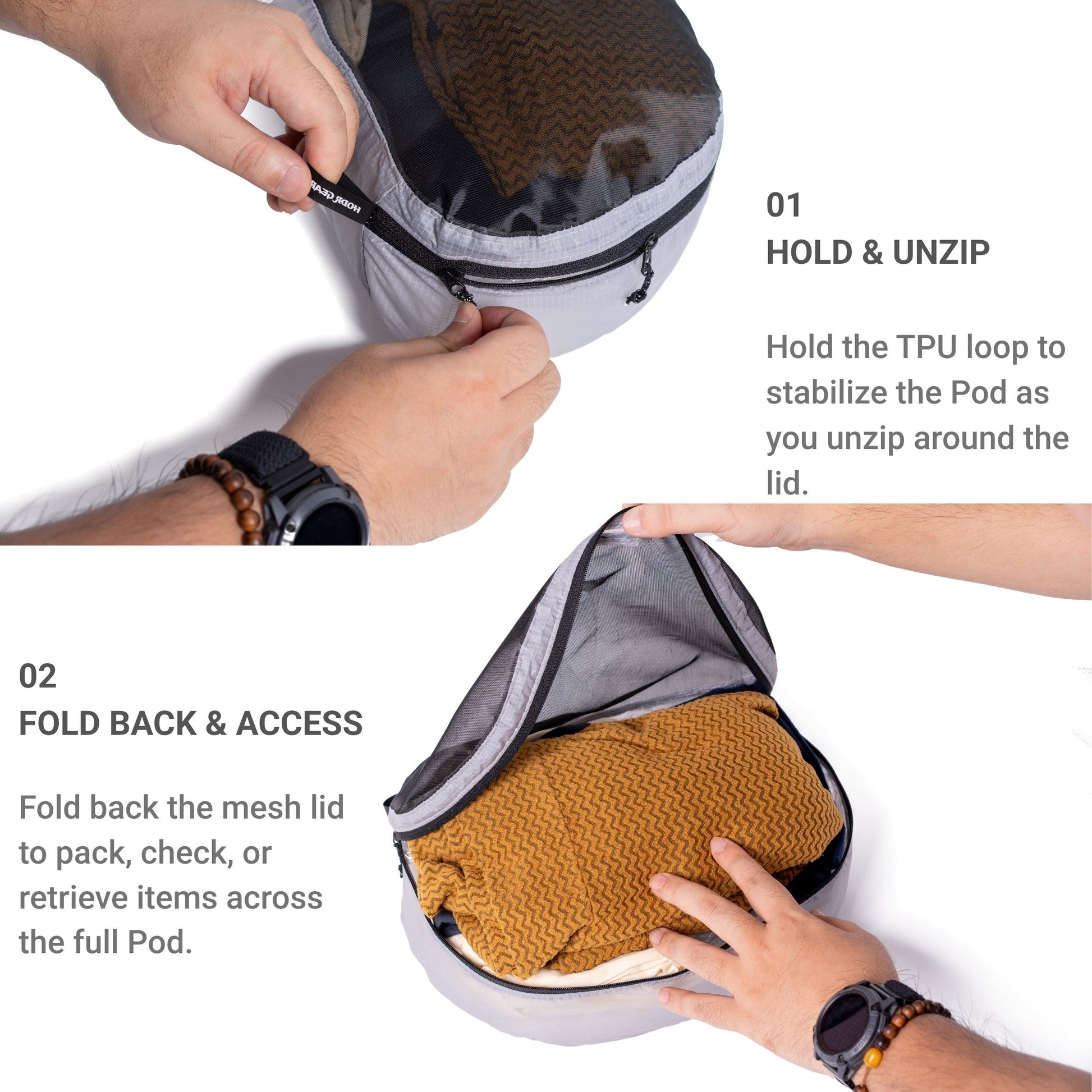HODR Mesh Pack Pod YKK zipper