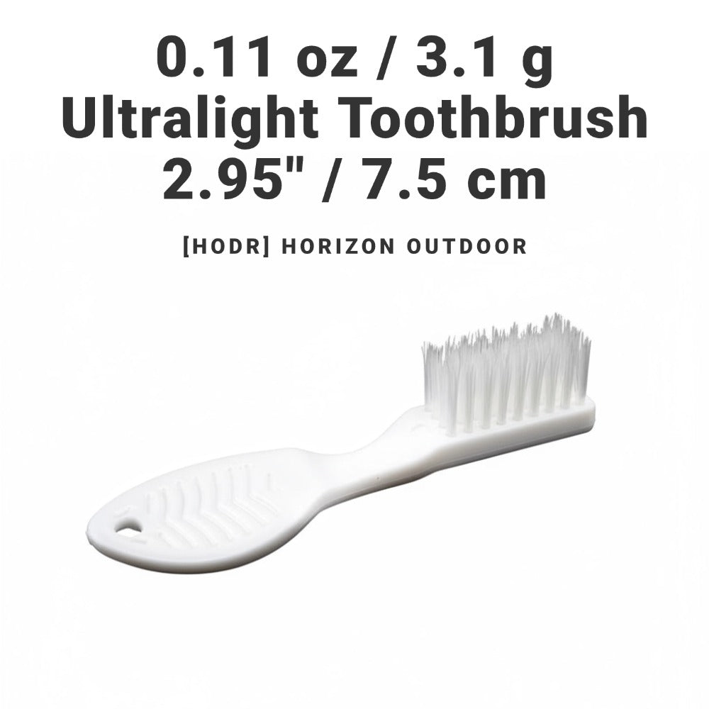 HODR white toothbrush for trail hygiene kit