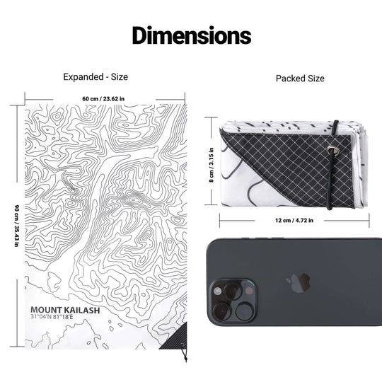 HODRGEAR PapaerLite™️ Vestibule Mat - Tyvek mat dimensions shown