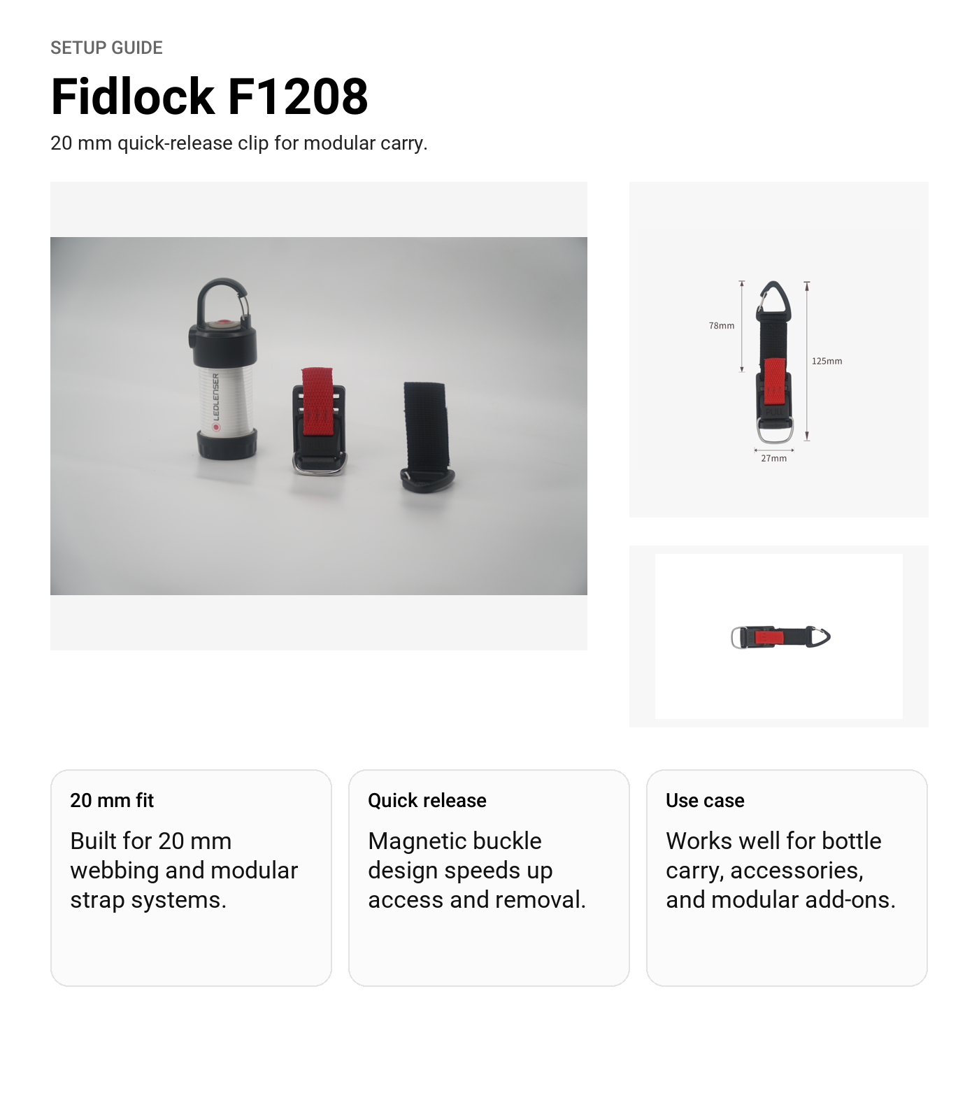 GEAR134 Fidlock F1208 size and compatibility guide v1