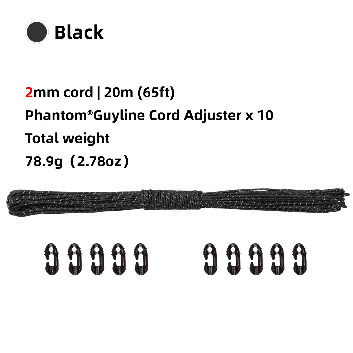 Duraflex Phantom guyline adjuster side profile