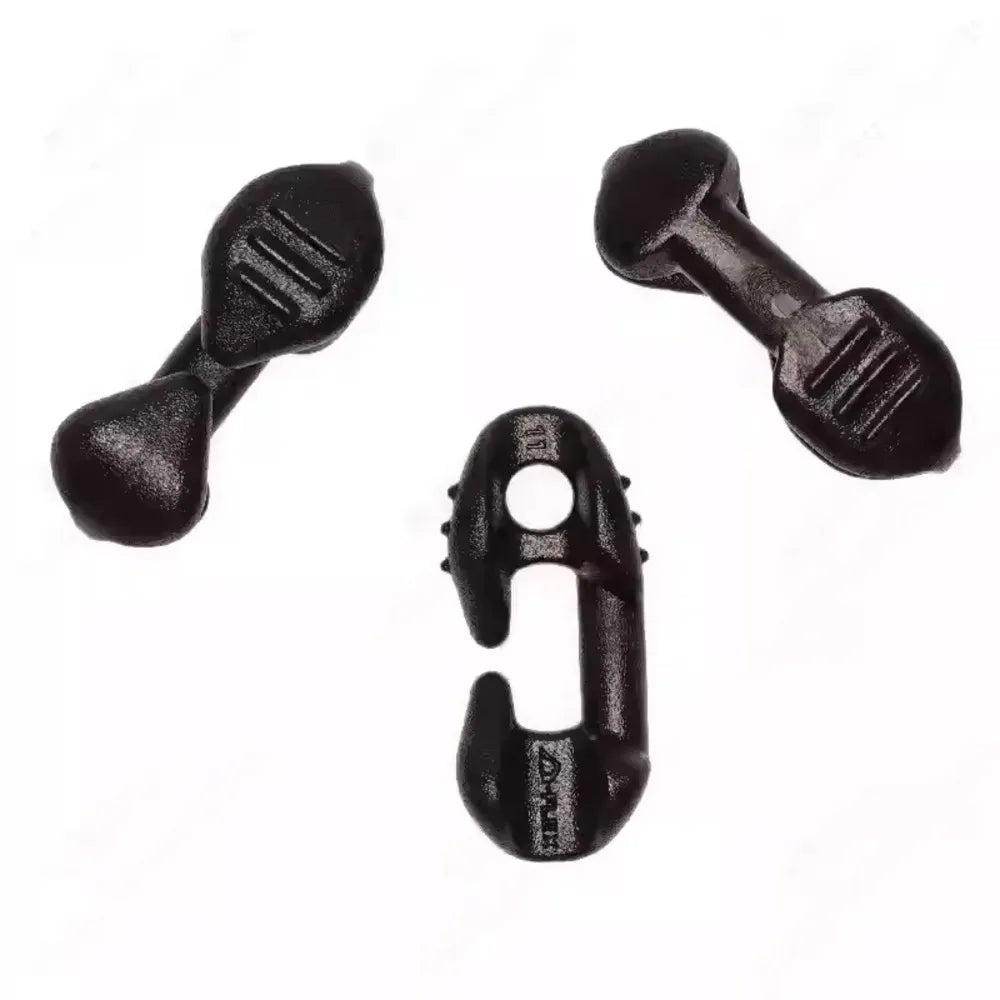 HODRGEAR black Duraflex Phantom guyline cord adjusters for ultralight hiking gear