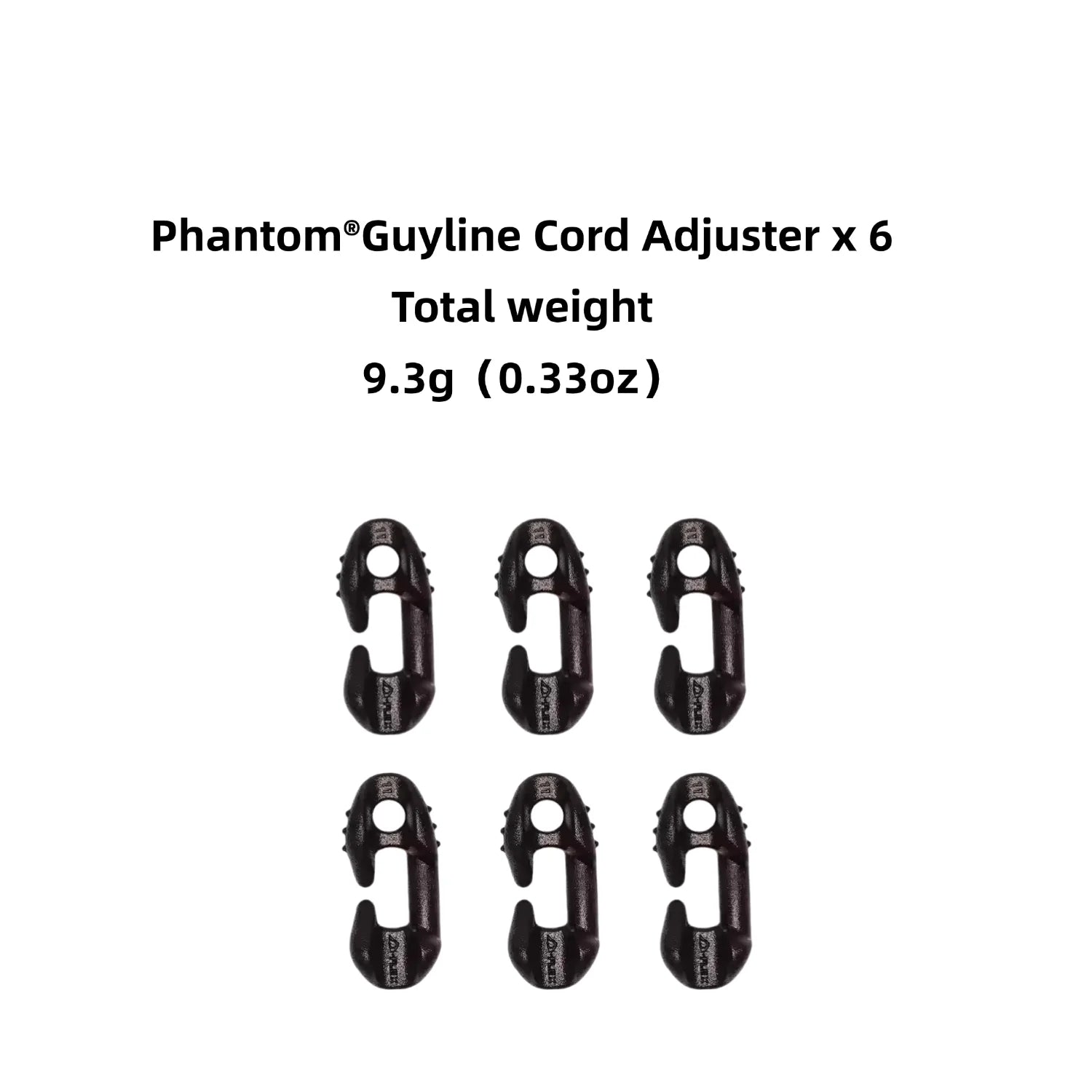 Duraflex Phantom guyline adjuster used on shelter line