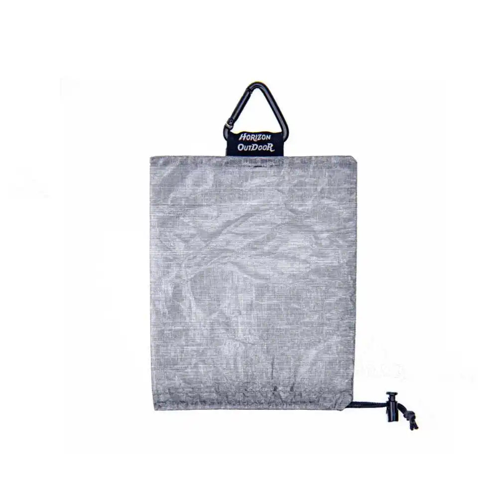 Ultralight gray Dyneema lantern shade with carabiner clip by HODRGEAR