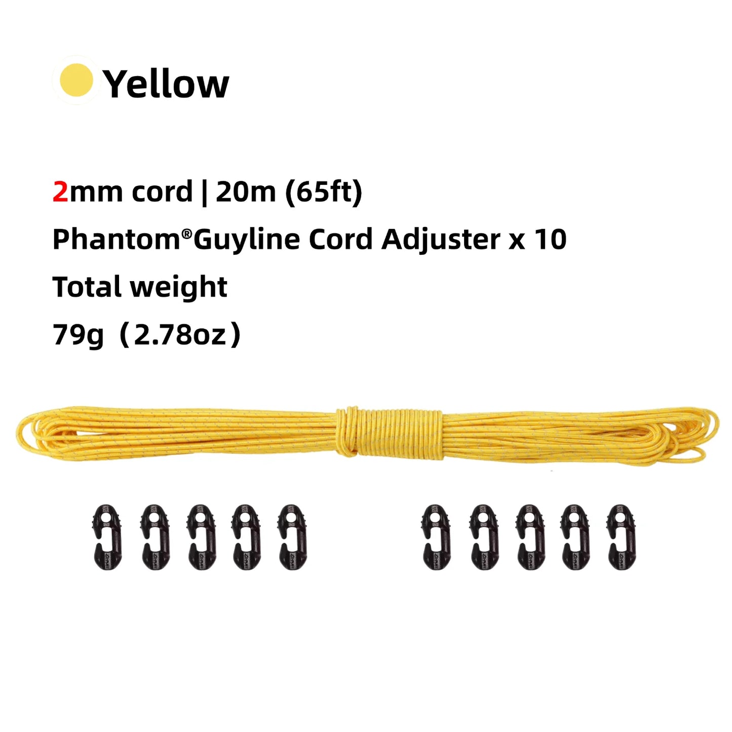 Duraflex Phantom guyline adjuster hardware layout