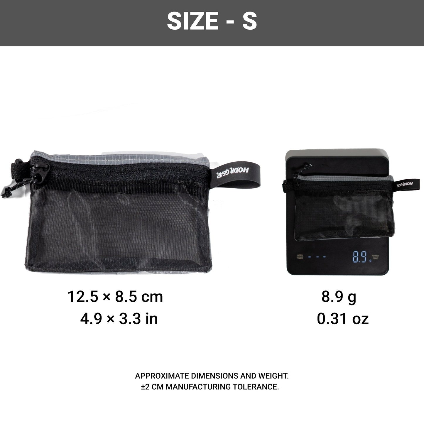 HODR Mesh Flat Pouch size S specifications
