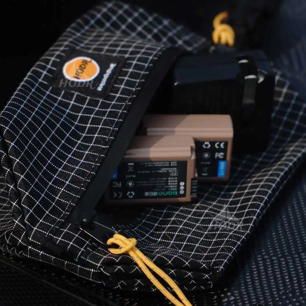 HODRGEAR Gridstop 210D zip pouch, ultralight 36g, holds batteries
