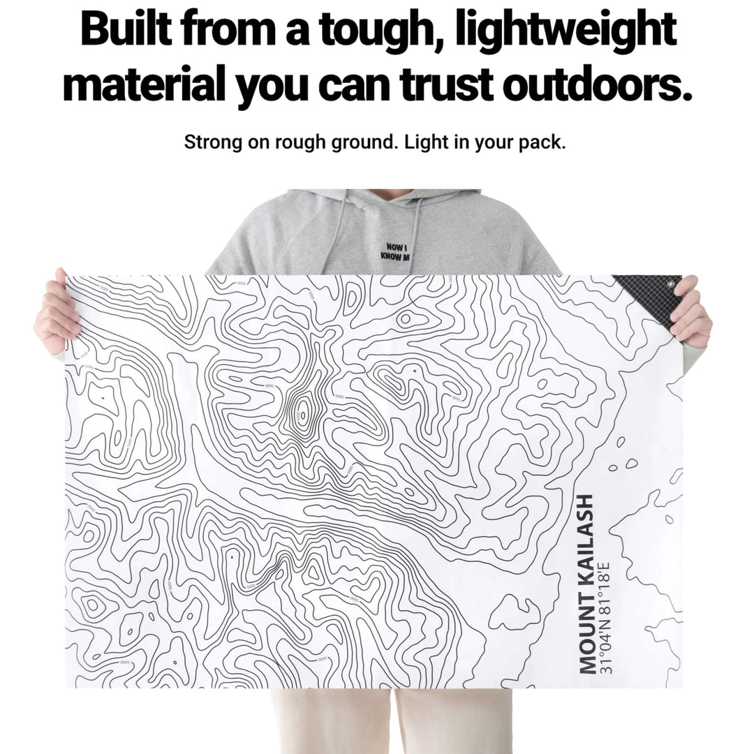 HODRGEAR PapaerLite™️ Vestibule Mat - Ultralight Tyvek mat with topographic design