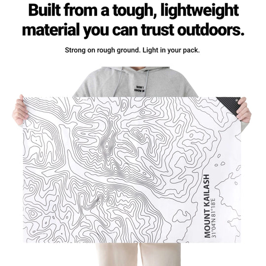 HODRGEAR PapaerLite™️ Vestibule Mat - Ultralight Tyvek mat with topographic design