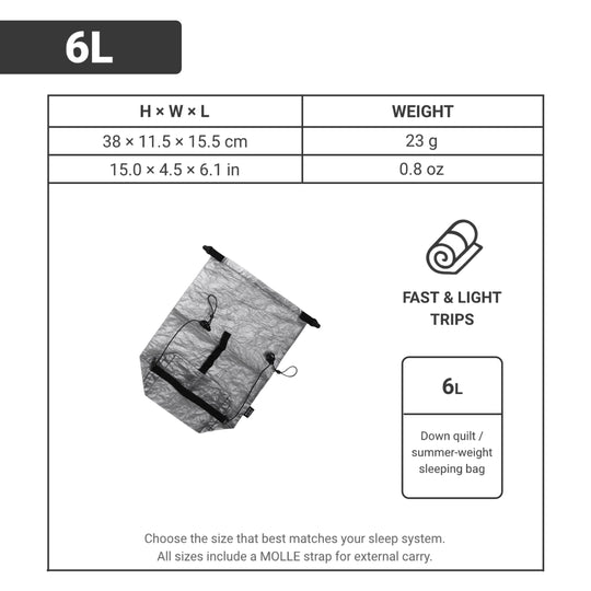 Compression Sack, 1.6oz, 23g